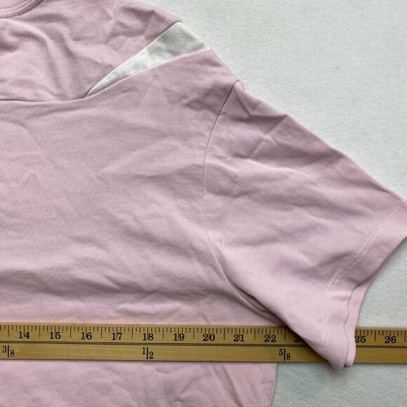 Nike Crop Top Women's M Pink Nike Big Logo Oversized Activewear - Picture 7 of 9